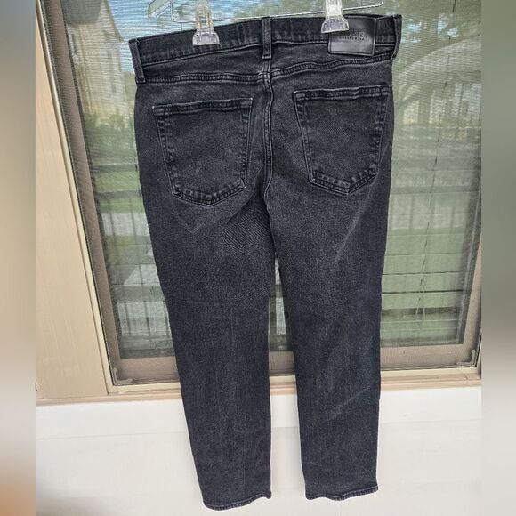 Hollister Men's Slim Straight Black Washed Jeans Sz 32x29 - Picture 4 of 8